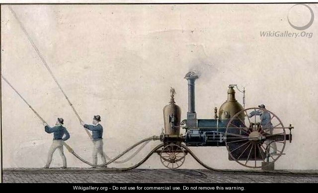 The first steam fire engine used in the United States in 1841 - P.R. Hodge