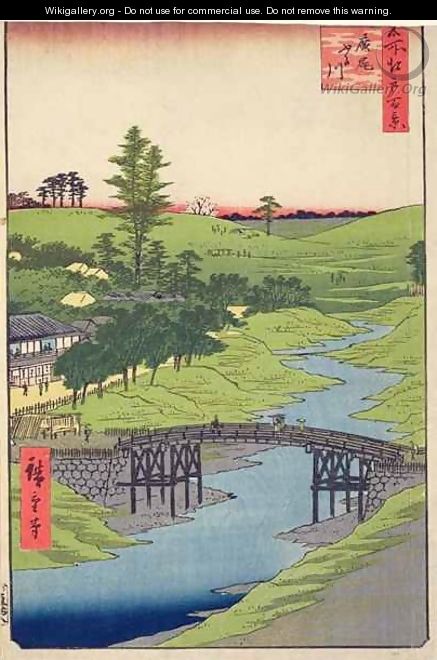 Furukawa River Hiroo from One Hundred Famous views of Edo - Utagawa or Ando Hiroshige