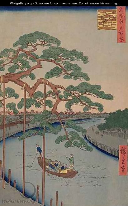 The Five Pines of the Konagi River from 100 views of Edo - Utagawa or Ando Hiroshige