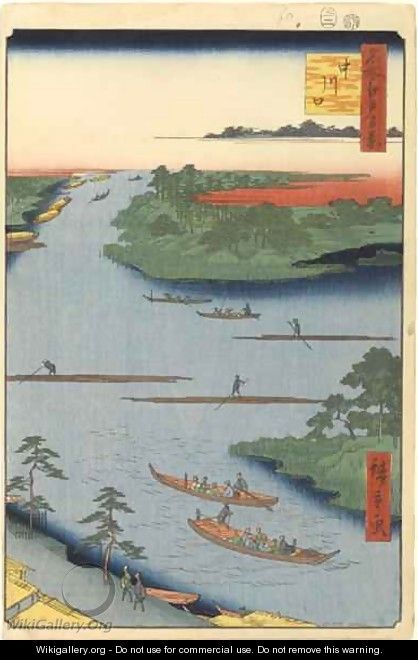 Nakagawa River Mouth No 70 from One Hundred Famous Views of Edo - Utagawa or Ando Hiroshige