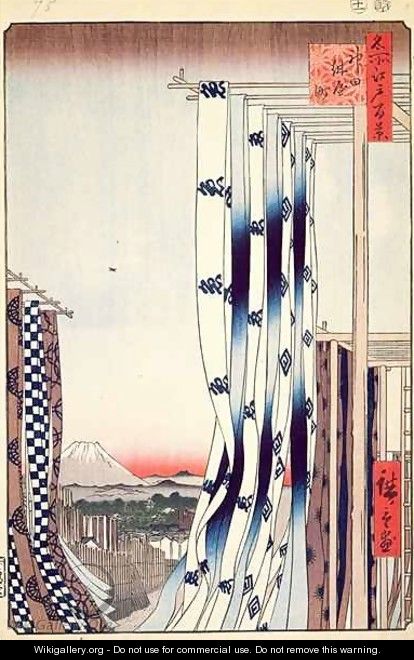 Dyers Quarter Kanda no 75 from One Hundred famous views of Edo - Utagawa or Ando Hiroshige
