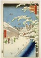 TH Riches 1913 Yabu Street Atago print no 112 from the series 100 Views of Famous Places in Edo Meisho Edo hyakkei - Utagawa or Ando Hiroshige