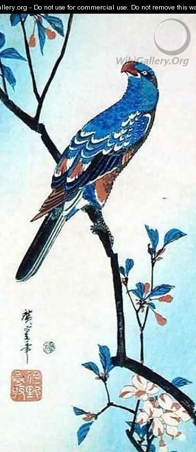 Parrot on a Branch - Utagawa or Ando Hiroshige