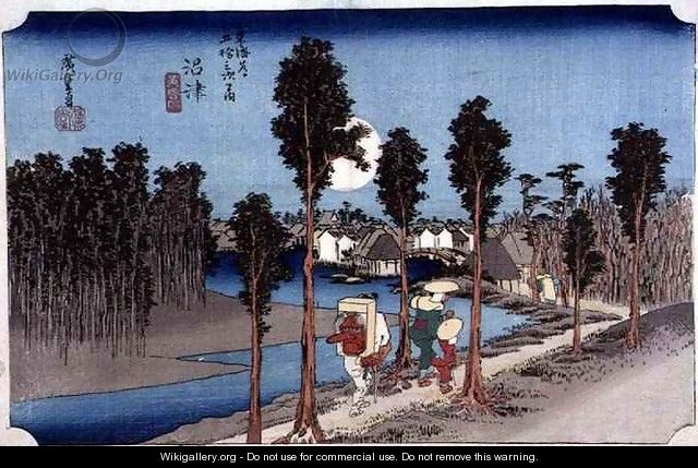 Numazu Twilight from the series 53 Stations on the Eastern Coast Road - Utagawa or Ando Hiroshige