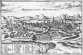 Map of Montpellier from Civitates Orbis Terrarum - (after) Hoefnagel, Joris