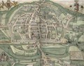 Map of Exeter from Civitates Orbis Terrarum - (after) Hoefnagel, Joris