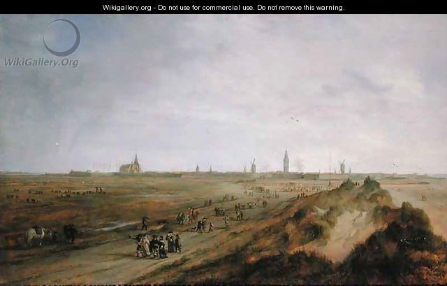 Landscape with a view of Ostend - Robert van den Hoecke
