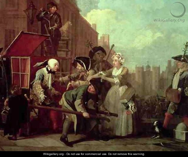 A Rakes Progress IV The Arrested Going to Court - William Hogarth