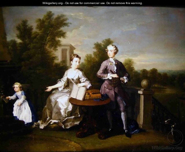 The Edwards Hamilton Family on their Terrace in Kensington - William Hogarth