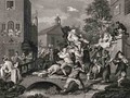 Scene in Bridewell plate IV from A Harlots Progress from The Works of William Hogarth - William Hogarth