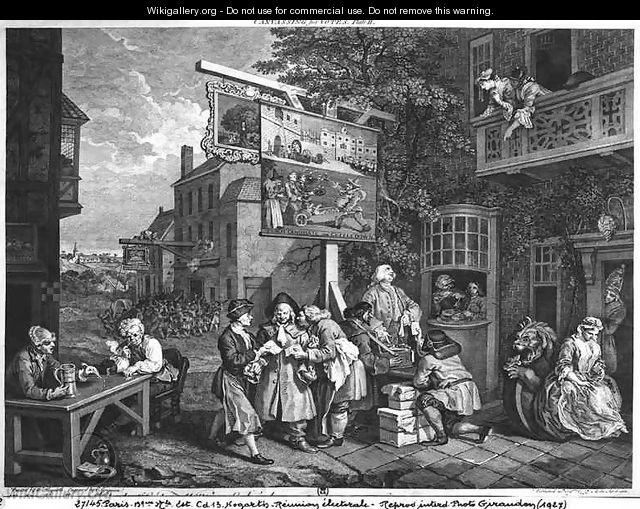 The Election II Canvassing for Votes - William Hogarth