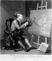 Self Portrait Painting the Comic Muse - William Hogarth