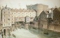 View of Petit Chatelet and the Petit Pont in 1717 - (after) Hoffbauer, Theodor Josef Hubert