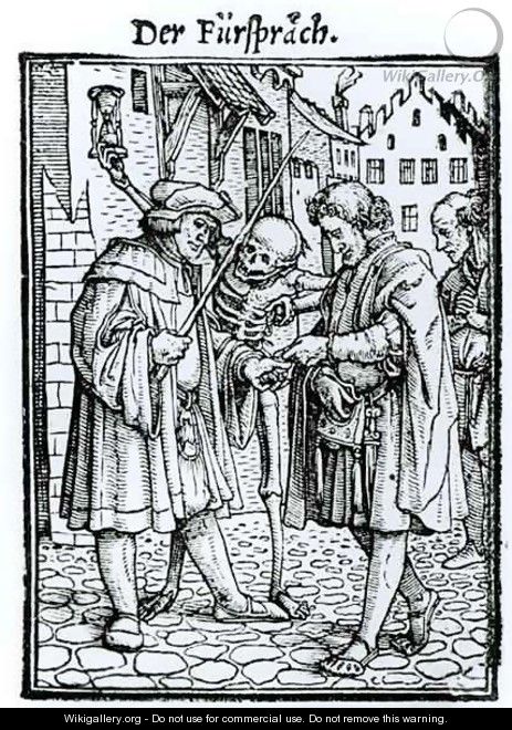 Death and the Barrister from The Dance of Death - (after) Holbein the Younger, Hans