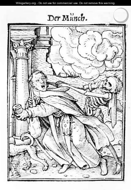 Death and the Mendicant Friar - (after) Holbein the Younger, Hans