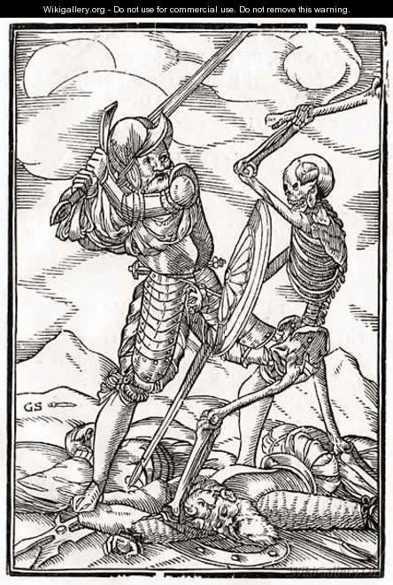 Death comes to the Soldier - (after) Holbein the Younger, Hans