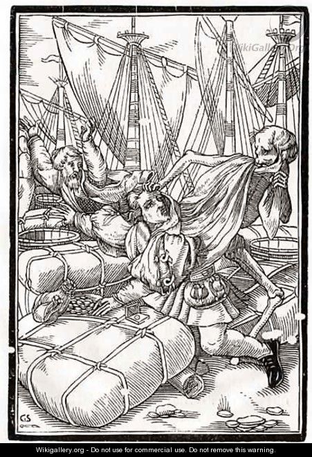 Death comes to the Merchant - (after) Holbein the Younger, Hans