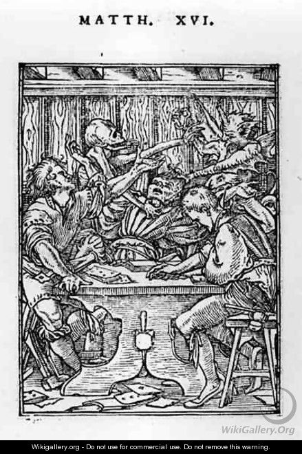 The Gamesters from the Dance of Death - (after) Holbein the Younger, Hans