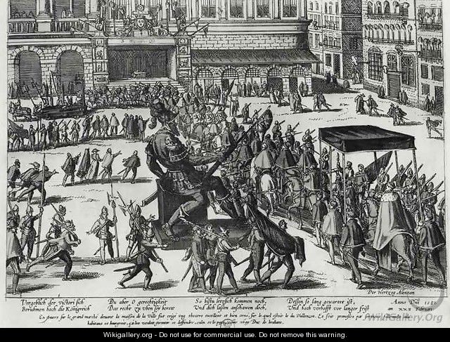 Entry of Hercule Francois of France duke of Alencon 1554-84 in Antwerp - Franz Hogenberg