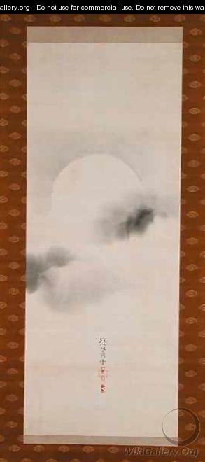 Hanging Scroll Depicting The Autumnal Moon - Sakai Hoitsu