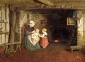 Expectation Interior of a Cottage with a Mother and Children - Frederick Daniel Hardy
