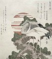 Crane Tsuru from the series 2 designs of Cranes and Turtles - Gakutei Harunobu