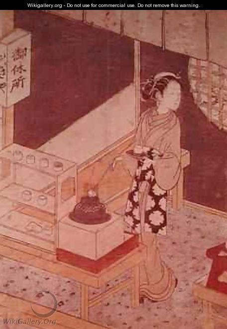 Servant Making Tea - Suzuki Harunobu