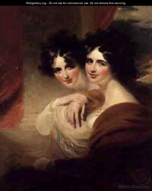 Congratulations portraits of two ladies - George Henry Harlow