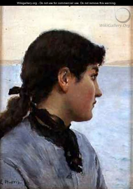 A Fishergirl Newlyn - Edwin Harris