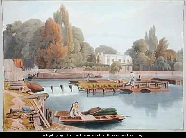 The Weir from Marlow Bridge - William Havell