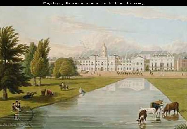 View of the Horse Guards and Melbourne House - Robert the Elder Havell