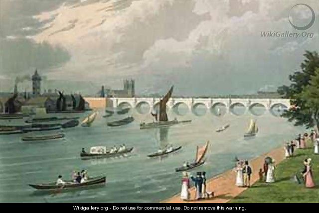 View of Waterloo Bridge - Robert the Elder Havell