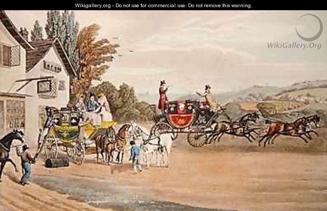 A London Mail and Stage Coach - Robert the Elder Havell