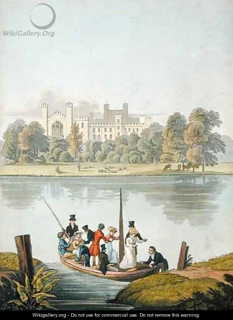 Eton College and Ferry over the Thames - Robert Havell, Jr.