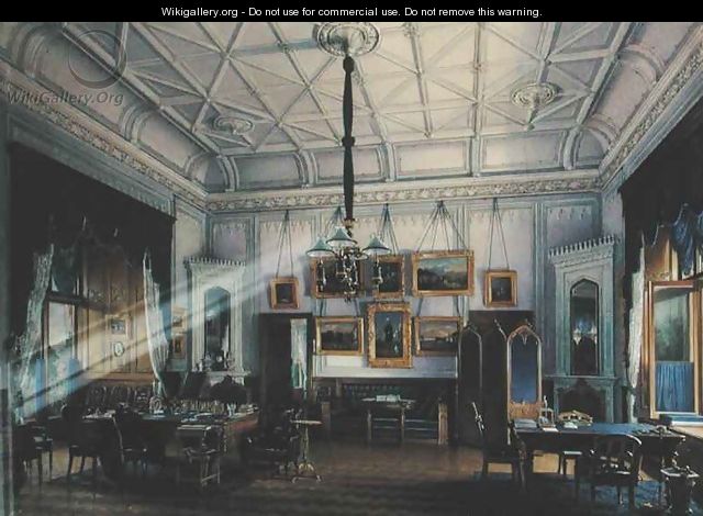 Blue Study of Emperor Alexander II 1818-81 in the Farm Palace - Eduard Hau