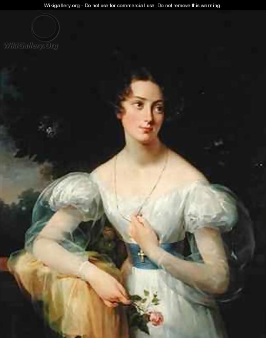 Portrait of Hortense Ballu future Madame Alphonse Jacob Desmalter - Antoinette Cecile Hortense Lescot Haudebourt
