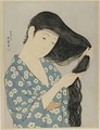 Woman Combing Her Hair Taisho era - Goyo Hashiguchi