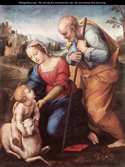 The Holy Family with a Lamb - Raffaelo Sanzio