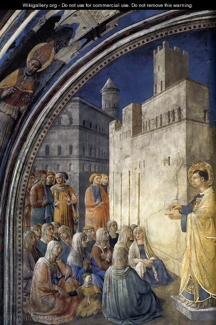 The Sermon of St Stephen - Fra (Guido di Pietro) Angelico