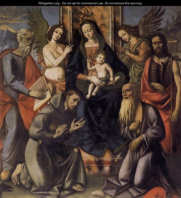 Virgin and Child with Four Saints - Italian Unknown Master