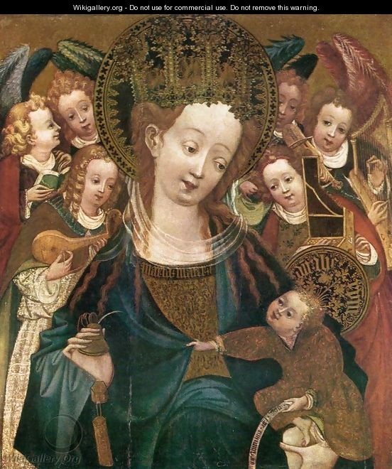 Virgin and Child with Angels - German Unknown Master