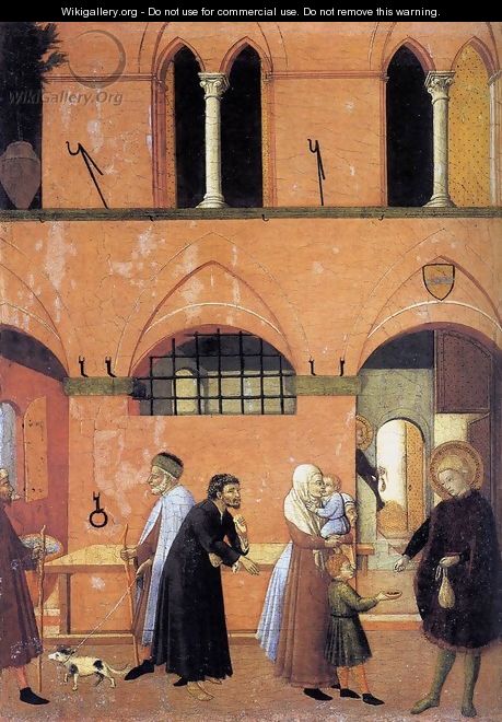 St Anthony Distributing his Wealth to the Poor - Master of the Osservanza