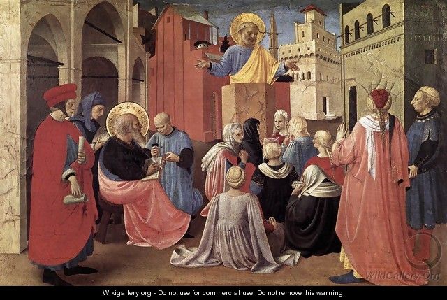 St Peter Preaching in the Presence of St Mark - Fra (Guido di Pietro) Angelico