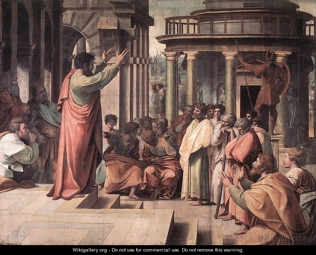 St Paul Preaching in Athens - Raffaelo Sanzio