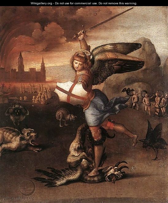 St Michael and the Dragon - Raffaelo Sanzio