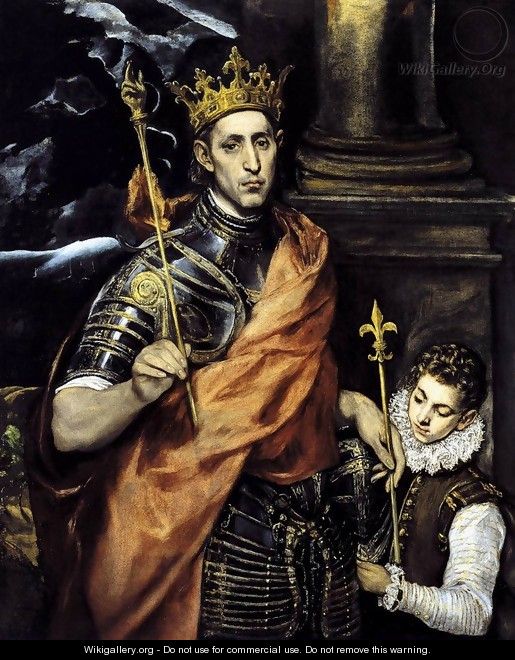 St Louis, King of France, with a Page - El Greco (Domenikos Theotokopoulos)
