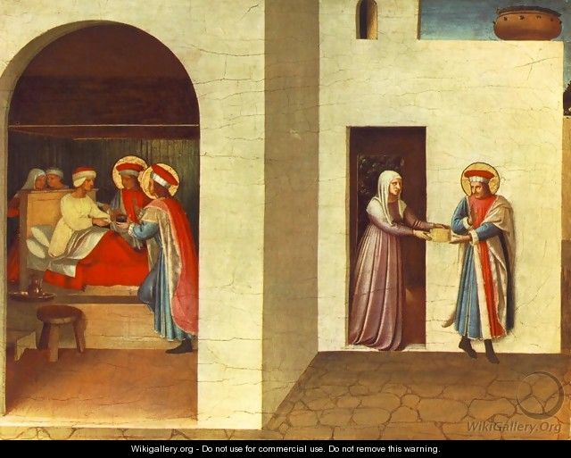 The Healing of Palladia by Saint Cosmas and Saint Damian - Fra (Guido di Pietro) Angelico
