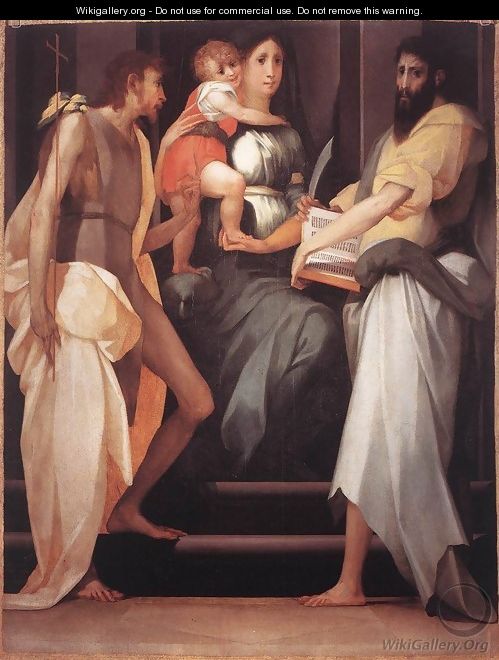 Madonna Enthroned between Two Saints - Rosso Fiorentino (Giovan Battista di Jacopo)