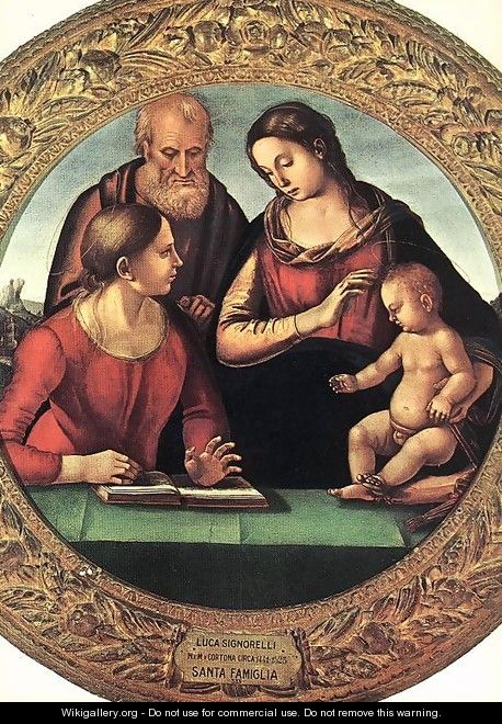 Madonna and Child with St Joseph and Another Saint - Luca Signorelli