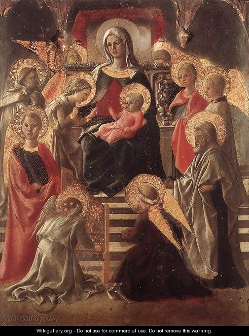 Madonna and Child Enthroned with Saints - Fra Filippo Lippi